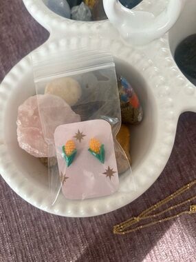 Hand Crafted Corn Earrings